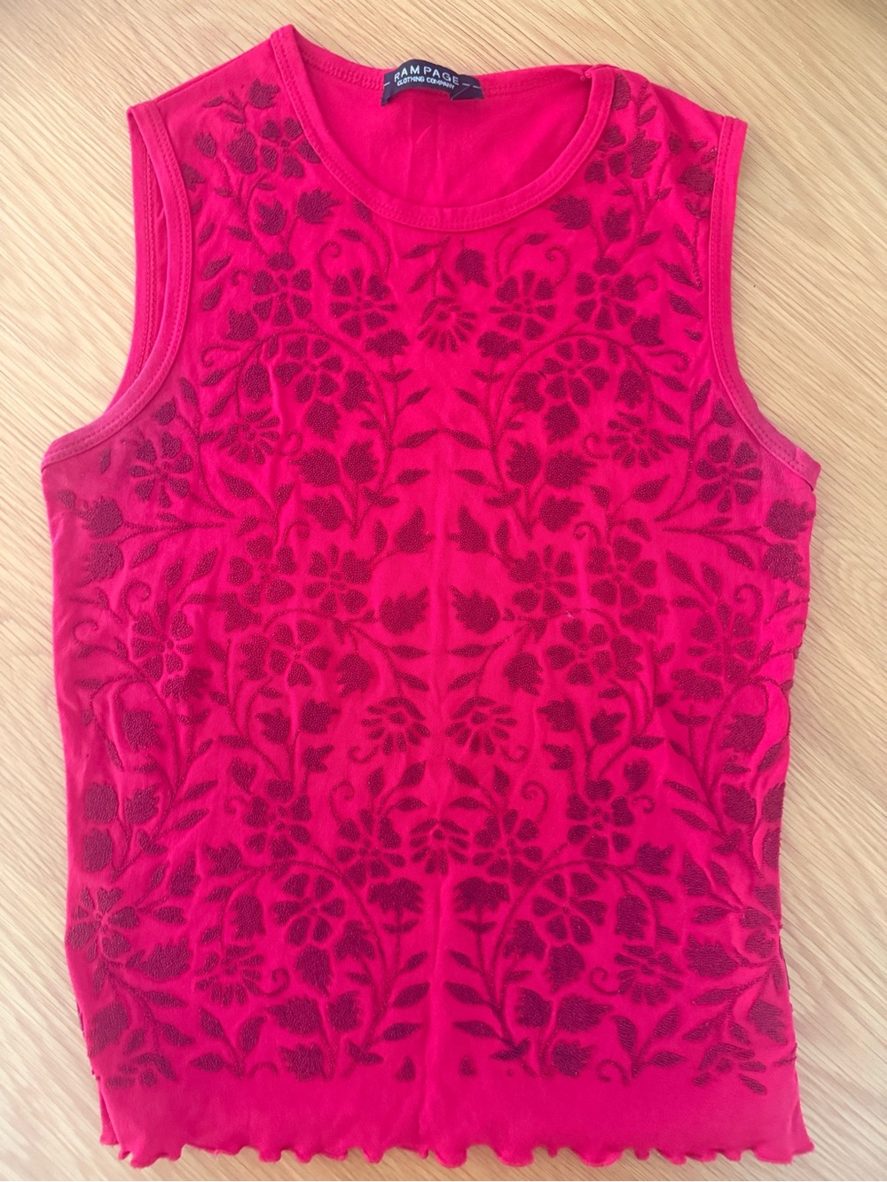 Vintage Rampage Women's Red Beaded Tank